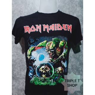 เสื้อยืดคอกลม สกรีนลาย IRON MAIDEN (รหัส 102)