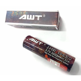 ถ่านชาร์จ AWT IMR 18650 3.7V 3500 mAh 35A สีรุ้ง 1 ก้อน Code เช็คได้ ของแท้ 100%