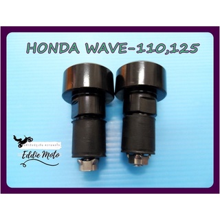 HONDA WAVE110 WAVE125 BAR END NUT SET PAIR "BLACK"  // น็อตปลายแฮนด์ ชุบดำ สินค้าคุณภาพดี