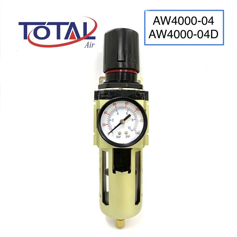 Total Air AW4000-04 AW4000-04D 1/2 Air Filter Regulator Water Separator