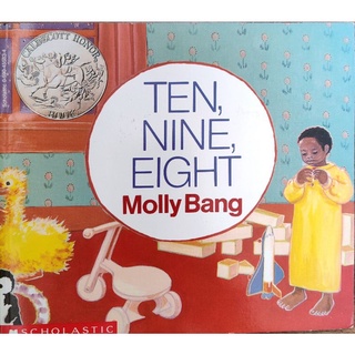 หนังสือเด็กมือสอง Ten, Nine, Eight by Molly Bang, Caldecott Honor Book, Scholastic