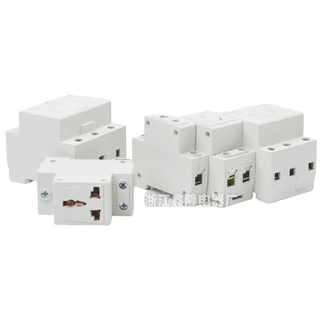 ปลั๊ก 3 ตาใส่ตู้ แบบใส่ปีกนก AC30 socket 10A 16A 25A 3 insert 4 hole  multi-function modular socket (MI-AC30)