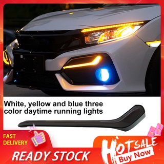 Ccd_ ไฟเดย์ไลท์ DRL ABS 6000-6700K กันน้ํา ใช้งานได้นาน สําหรับ Honda Civic Hatchback 2019-2020 2 ชิ้น