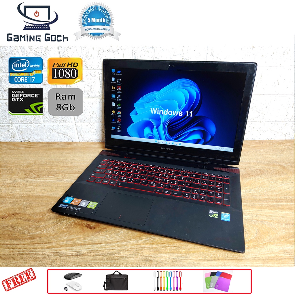 LENOVO IDEAPAD Y5070 รุ่นGaming โน้ตบุ๊กมือ2 มีการ์ดจอแยกNvidia GTX สภาพใหม่เอี่ยม