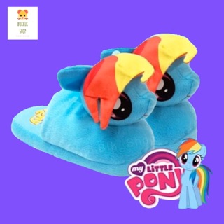 รองเท้าแตะใส่ในบ้าน Slipper : Pony Rainbow Dash สีฟ้า ลิขสิทธิ์แท้ (ภาพสินค้าจริง)