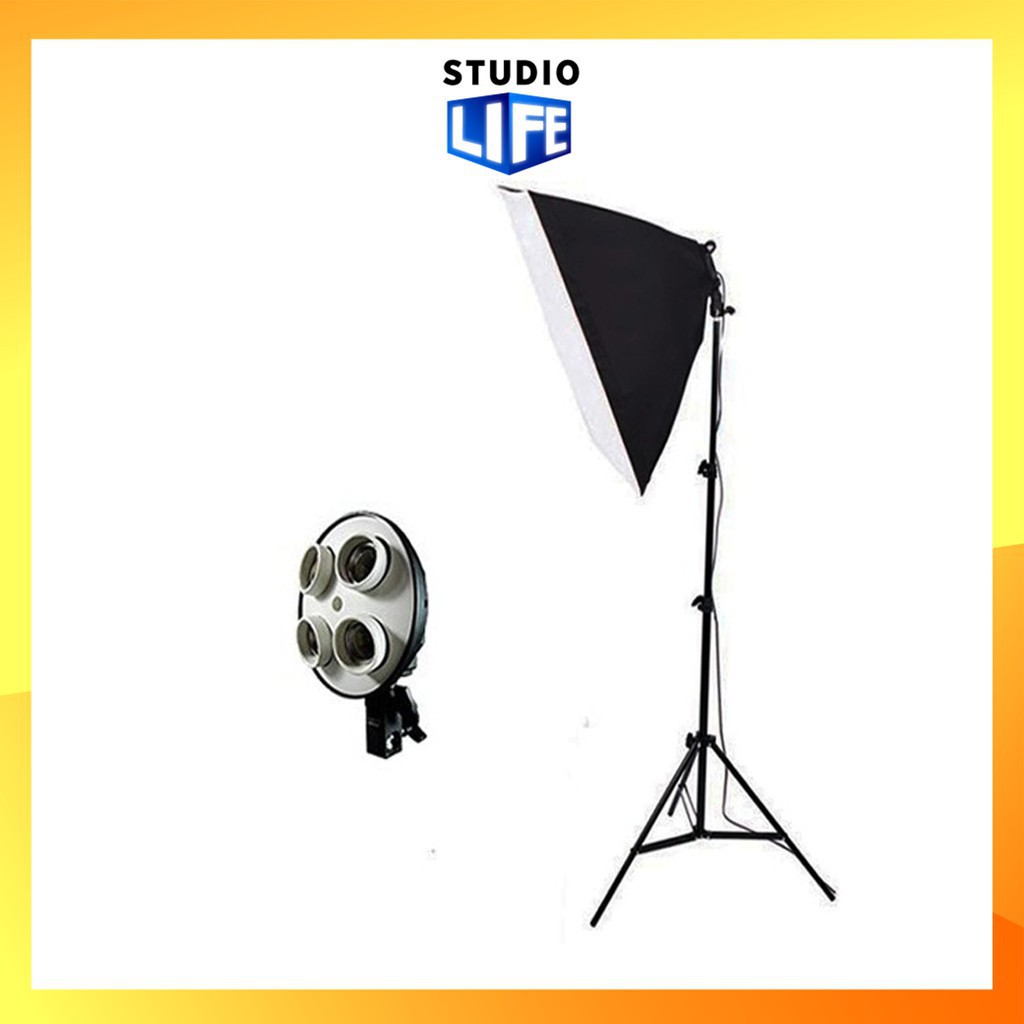 โปรโมชั่น ชุดไฟสตูดิโอ L1 Softbox LED E27 4 LED + ขาตั้ง 2 ม. ไฟสตูดิโอ ไฟถ่ายสินค้า ไฟถ่ายภาพ ไฟร่ม ไฟต่อเนื่อง ไฟ LED ร่มสะท้อนแสง  ร่มทะลุสีขาว  ร่มสตูดิโอ