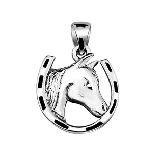 Silver thai Sterling Silver Lucky Horseshoe Pendant Necklaceสร้อยคอจี้เกือกม้านำโชคเงินแท้925