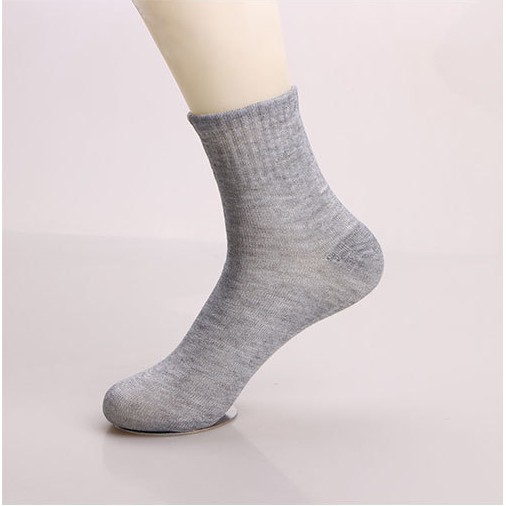 ถุงเท้า แบบบาง ข้อกลาง สีเทา/ดำ/ขาว #4