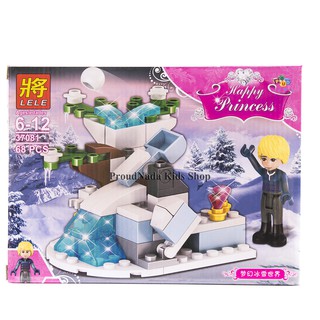 ProudNada Toys ของเล่นเด็กชุดตัวต่อเลโก้เจ้าหญิง LELE Happy Princess 68 PCS 37018