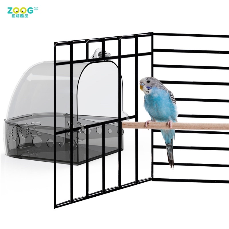 L-5 ZOOG อ่างอาบน้ำนก (แบบใส) กล่องอาบน้ำนก ที่อาบน้ำนก ที่เล่นน้ำนก สำหรับนกพันธ์เล็ก