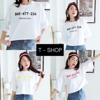 เสื้อครอป ลาย945-677-234 คอตตอน