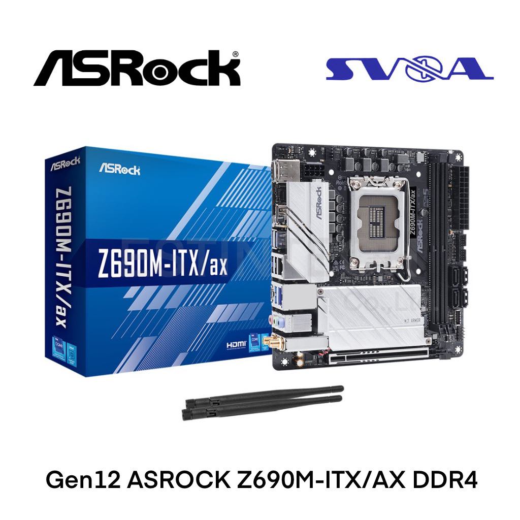 Mainboard(เมนบอร์ด) 1700 ASROCK Z690M-ITX/AX DDR4 ของใหม่ประกัน 3ปี