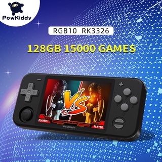 POWKIDDY RGB10 3.5-Inch IPS Open Source Handheld Game Console Players RK3326 EE4.1 Version 128G 30000 Games Children's gifts WRV0