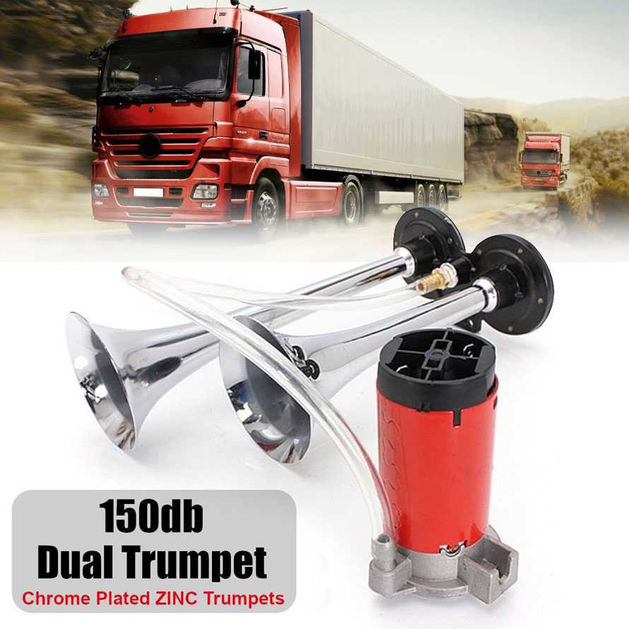 แตรทรัมเป็ตรถยนต์ Dual Air Horn 150dB 12V TZ-320 เสียงแตรดัง