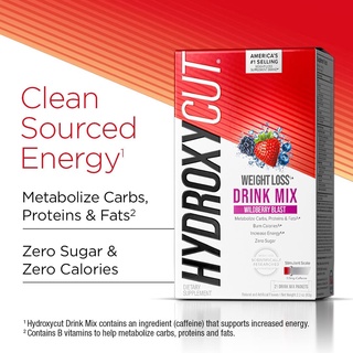 Hydroxycut Drink Mix | Weight Loss for Women &amp; Men | Energy Drink Powder | 21 Packets