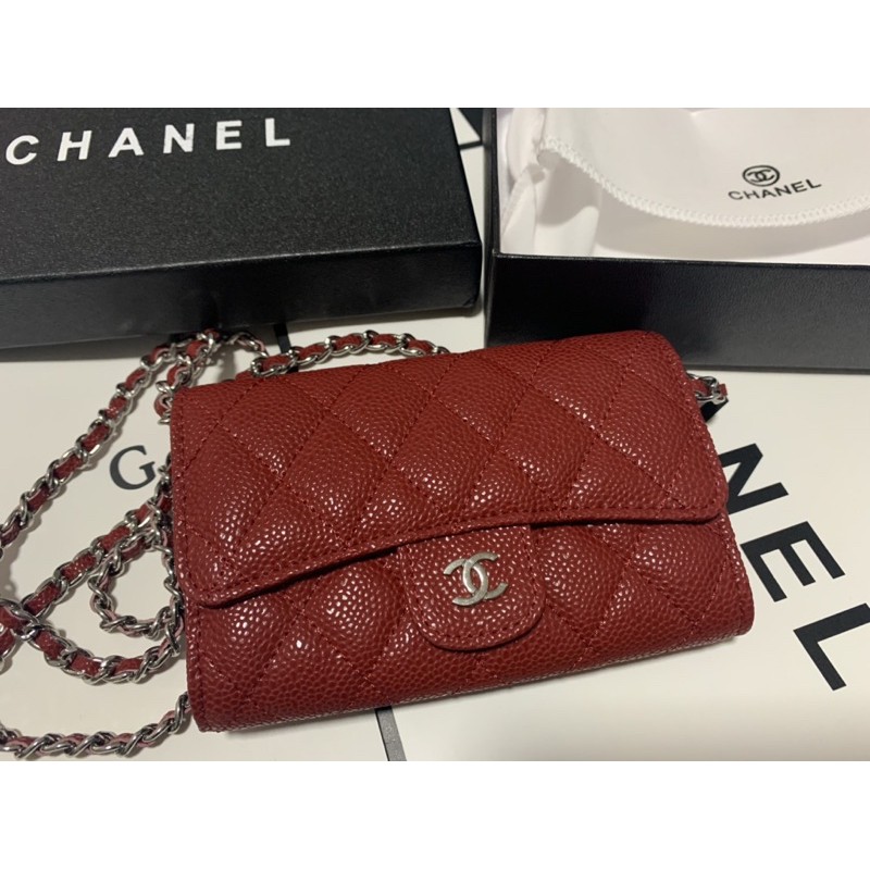 Chanel classic clutch with chain หนังคาเวียร์ งานดี สีสวย ของใหม่✨