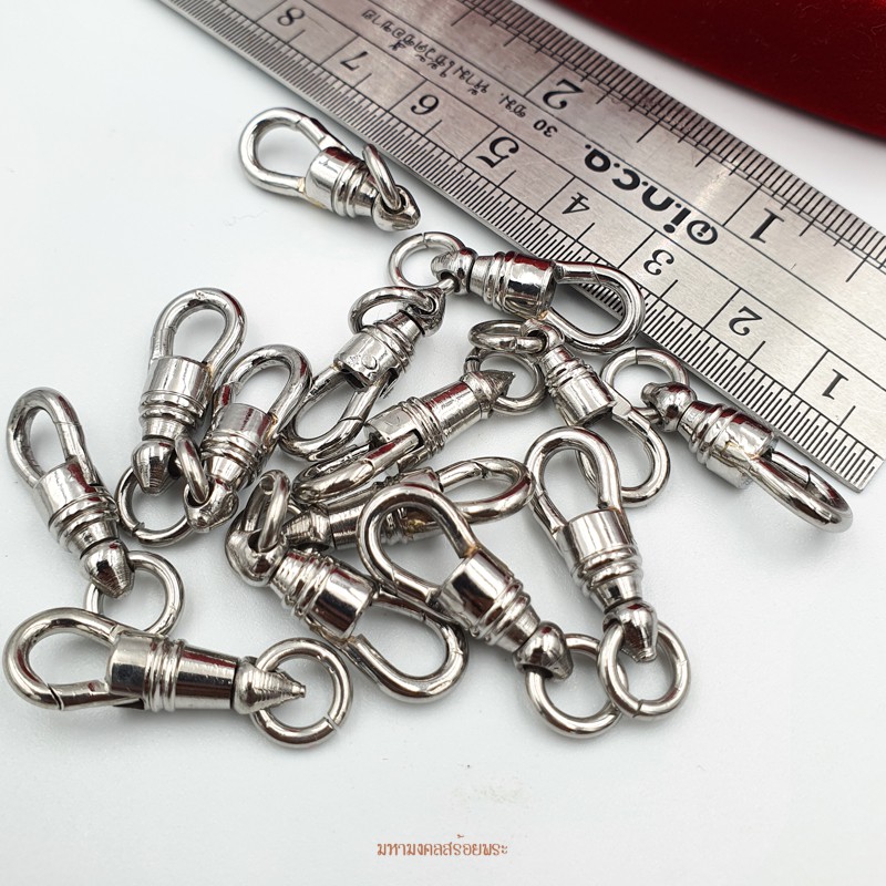 AA003 ก้ามปูสปริง งานสแตนเลสแท้ 1 ตัว ขนาด 2.4 cm กำลังพอดี   งานเกรดอย่างดี  อะไหล่สร้อย สร้อยพระ สร้อยผู้ชาย พระเครื่อ