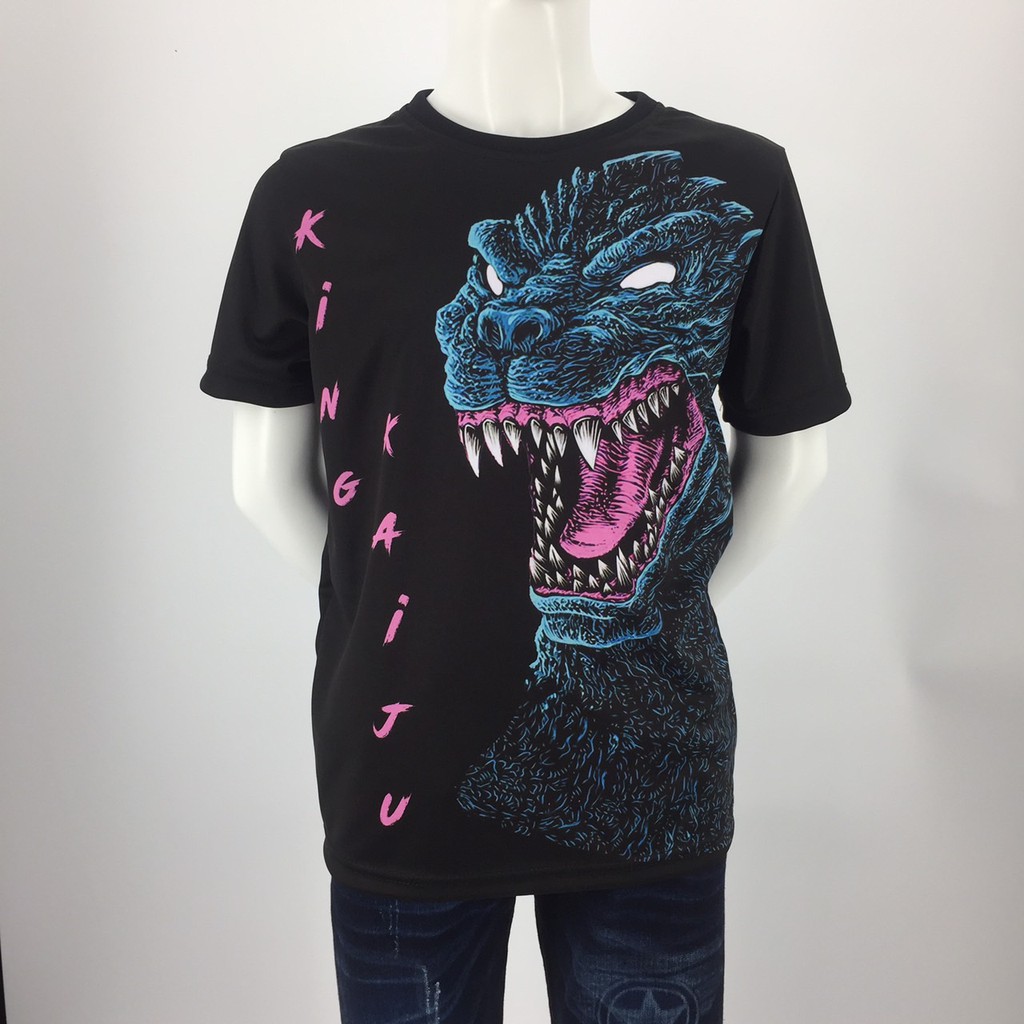 HLurban เสื้อยืดเด็ก คอกลม แขนสั้น พิมพ์ลายไดโนเสาร์ Dinosaur ทีเร็กซ์ T-rex ใส่ได้ทั้งเด็กผู้ชาย เด็กผู้หญิง ก็อตซิลล่า