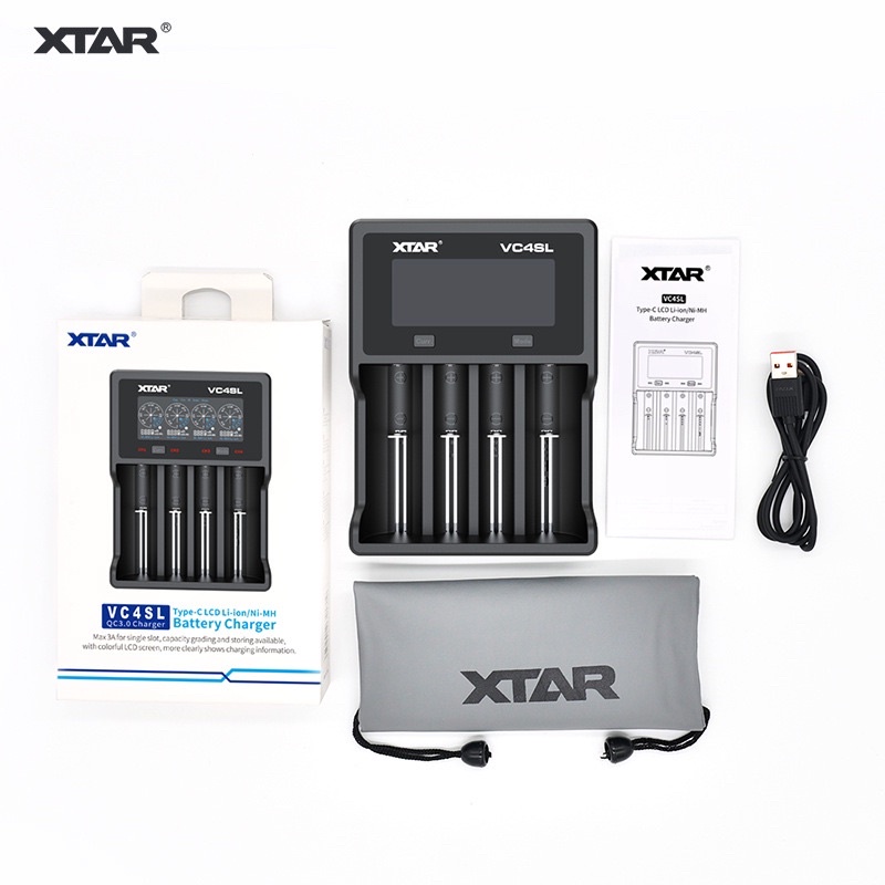 เครื่องชาร์จถ่านXTAR VC4SL ของแท้ เช็คโค๊ดได้(สามารถชาร์จ21700 มีวงจรได้)ออกใบกำกับภาษีได้
