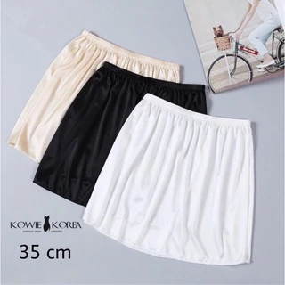 Kowie Korea กระโปรงซับใน ซับในกันโป๊ ยาว 35 ซม UW500 (ซื้อ 2 ชิ้นขึ้นไป คละแบบแถมยางมัดผม)