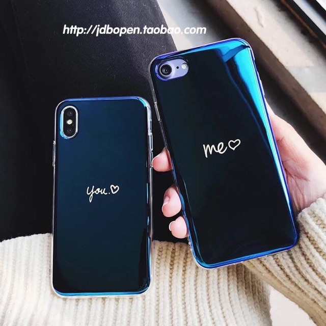 You Me  iPhone 6/6s/6+/6s+/7/7+/8/8+/X   เคส tpu นิ่ม ผิวมันวาวสวย เรียบหรู