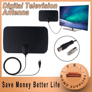 แอมพลิฟายด์เสาอากาศทีวีดิจิตอล HD ยาว 100 ไมล์รองรับทีวี 1080p HDTV  เคเบิ้ล Amplified HD Digital TV Antenna