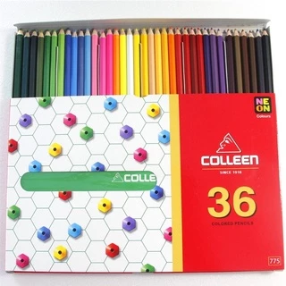 สีไม้คลอรีน (คลอลีน) แท่งยาว 36 สี หัวเดียว (กล่อง)