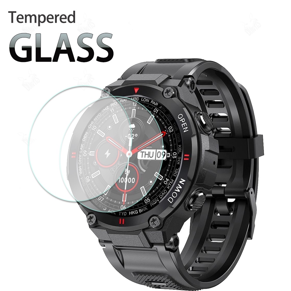 Lemfo K22 ฟิล์มกระจกนิรภัยกันรอยหน้าจอสําหรับ OnReal K22 Smart Watch 9H K22 Smart Watch