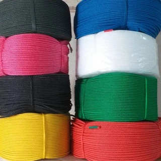 เชือกไนลอน 4 มิล เชือก มีสี เขียว ชมพู ดำ เหลือง ฟ้า ขาว แดง ใช้มัดของ งานฝีมือ งานศิลปะ คอนโด เชือกแมว DY TSPS