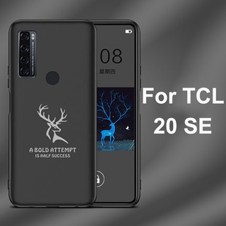 เคสโทรศัพท์มือถือซิลิโคน TPU แบบบาง กันกระแทก ลายกวาง สําหรับ TCL 20 SE TCL 20se TCL 20 SE