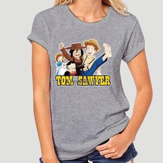 พร้อมส่ง เสื้อยืดลําลอง แขนสั้น พิมพ์ลาย Tom Sawyer สีขาว สําหรับผู้ชาย -1734Dสามารถปรับแต่งได้