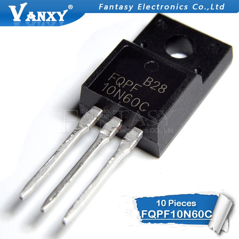 10PCS FQPF10N60C TO-220 10N60C 10N60 TO220 FQPF10N60 ใหม่ MOS FET ทรานซิสเตอร์