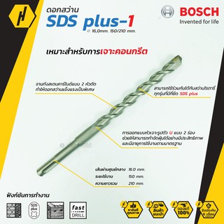 Bosch ดอกสว่าน SDS plus-1 (New S3) ดอกสว่านโรตารี่ ดอกสว่าน ขนาด 18 mm. ดอกโรตารี่