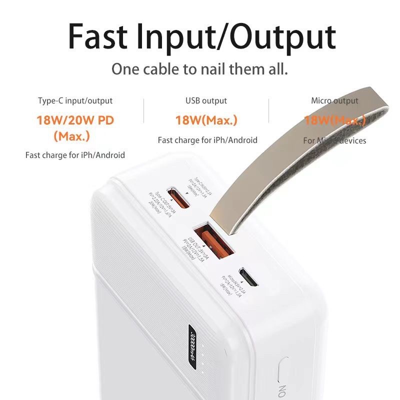 แบตสำรอง Power bank Remax RPP-154 30000 mAh 20W PDQC Multi-comatible ...