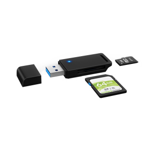 ส่งไวจากไทยเครื่องอ่านการ์ด Llano Usb 3 . 0 5 Gbps 512 Gb Sd / Tf Micro Sd Mini:Black