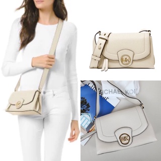 🎀 (สด-ผ่อน) กระเป๋าสะพาย สีขาว 9 นิ้ว MK 32S0GB0C8L Michael Kors Bowery Leather Crossbody