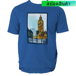 เสื้อยืดลําลอง ผ้าฝ้ายแท้ ระบายอากาศ คุณภาพสูง เข้ากับทุกการแต่งกาย สไตล์ลอนดอน สําหรับผู้ชาย ไซซ์ 53 S - 3XL