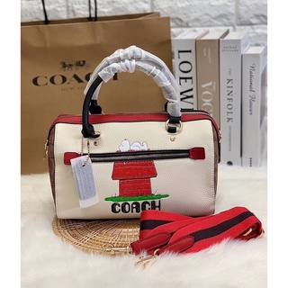 Coach X Peanuts Rowan Satchel With Snoopy