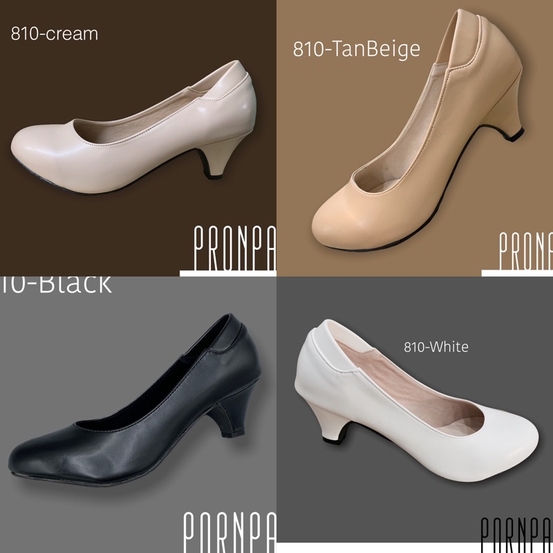 Penne เพนเน / dosika รองเท้าผู้หญิงคัชชูนักศึกษา/ทำงานหัวมนมีส้น สีดำ ขาว ไซส์ 36-40 สินค้าพร้อมส่ง!