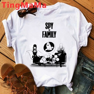 เสื้อยืด พิมพ์ลายกราฟฟิคอนิเมะ Spy x Family แฟชั่นฤดูร้อน สําหรับผู้หญิง