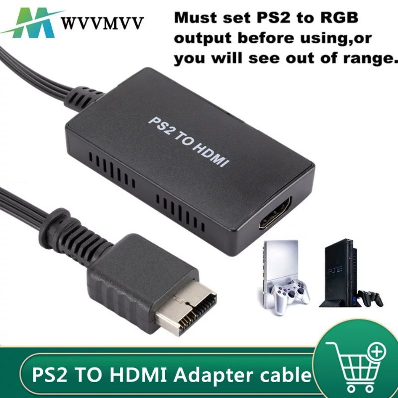 HD PS2 To HDMI Converter Adapter, PS2สาย HDMI PS2 HDMI สนับสนุน1080P,เชื่อมต่อ PS2 To โมเดิร์นทีวี H