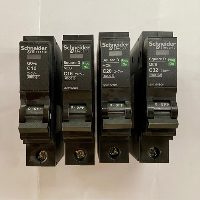 ลูกเซอร์กิต สเเควร์ดี 10,16,20,32 แอมป์ 1P 6Ka Schneider พร้อมส่ง ส่งไว