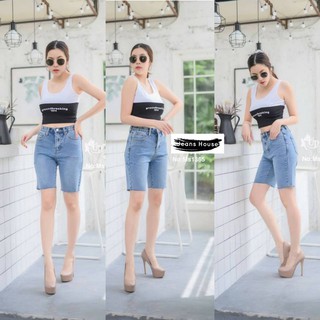 Jeans House  กางเกงยีนส์ขา3ส่วน MS1365เอวสูง**