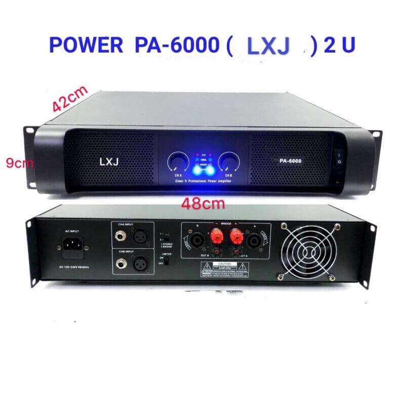 LXJ Professional poweramplifier เพาเวอร์แอมป์ 450W+450W เครื่องขยายเสียง รุ่น PA-6000