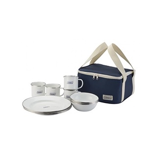 Coleman Enamel Dishware set ชุดจานแก้ว 4คน