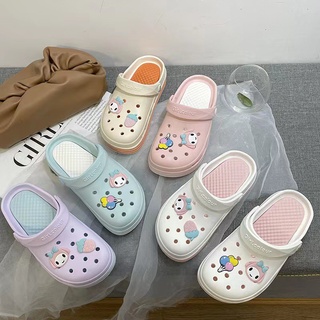 SHO-H-88🧁 รองเท้าหัวโต สีพาสเทล แตะรัดส้น สไตร์เกาหลี รองเท้า EVA  ใส่ได้ 2แบบ🧁
