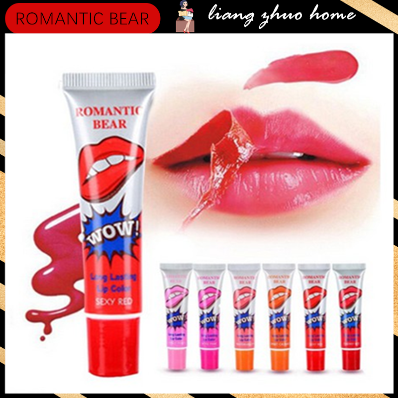 [พร้อมส่ง] Romantic BEAR ลิปทินท์สักปาก ลอกออกได้ ติดทนนาน 6 สี 15 กรัม