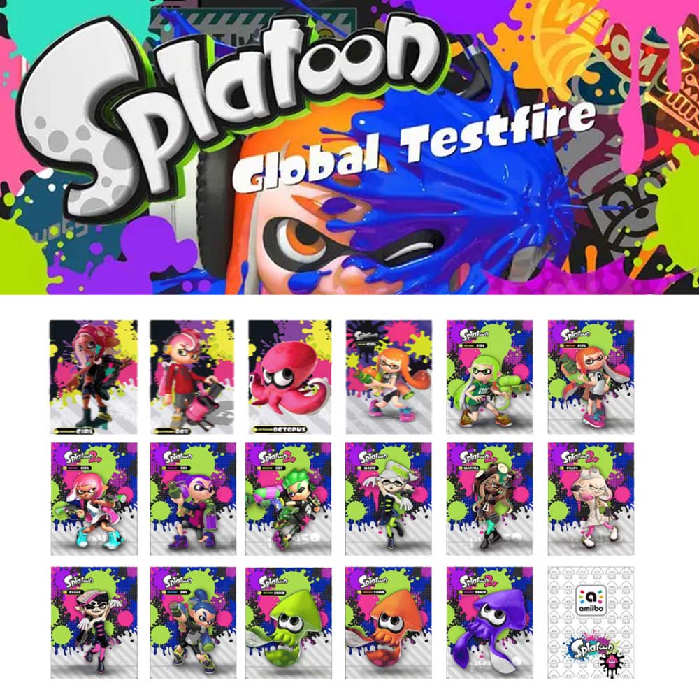 17pcs Splatoon amiibo cards 1-3 universal SWITCH game props costumes Move NFC card