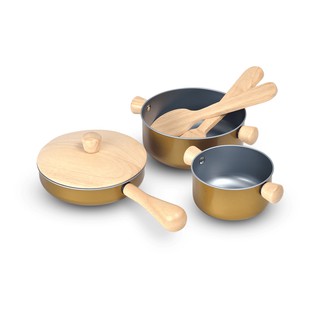 PlanToys ของเล่นไม้ แปลนทอยส์ ชุดเครื่องครัวคุณหนู COOKING UTENSILS (2y+)