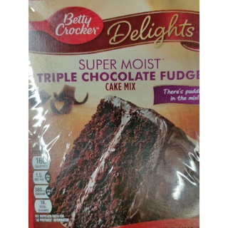 Betty Crocker Super Moist Cake Mix Triple Chocolate 🍫 Fludge 432g